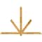 Ekena Millwork Kennewick Rough Sawn Timber Gable Bracket, Western Red Cedar, 84"W x 56"H x 2"D x 4"F, 16/12 Pitch GBW084X56X0204KEN00RWR - alternate 1